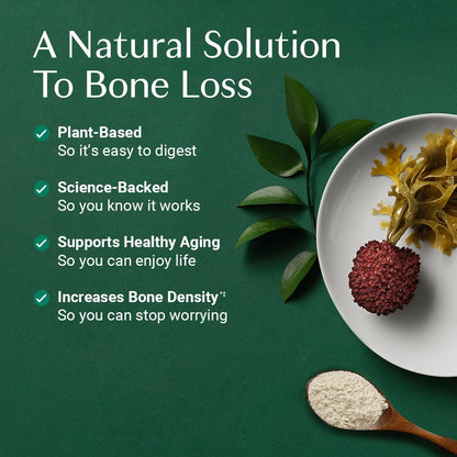 ALGAECAL* Organic Red Algae Calcium Supplement for Bone Density, Vitamin K2 MK7 (100 mg), Vitamin D3 (1600 IU)